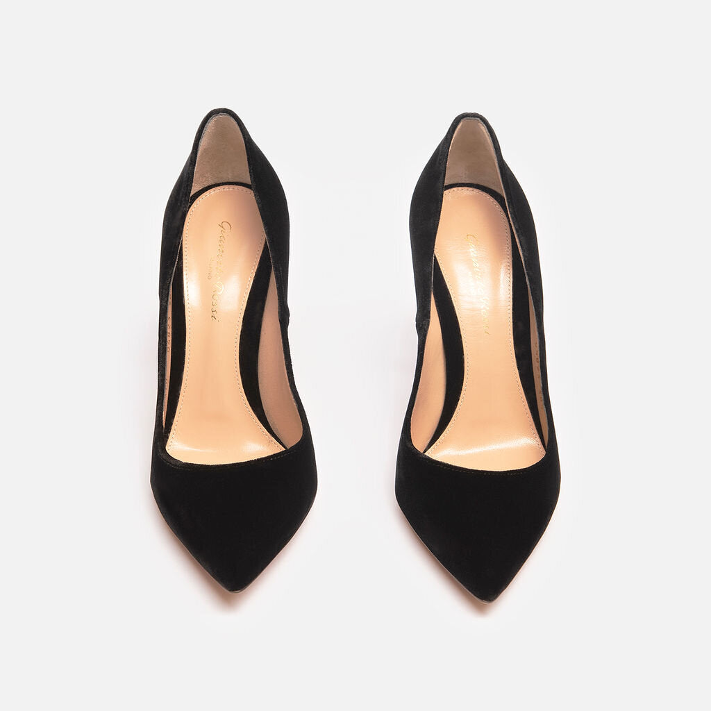 Gianvito Rossi Black Velvet Pump