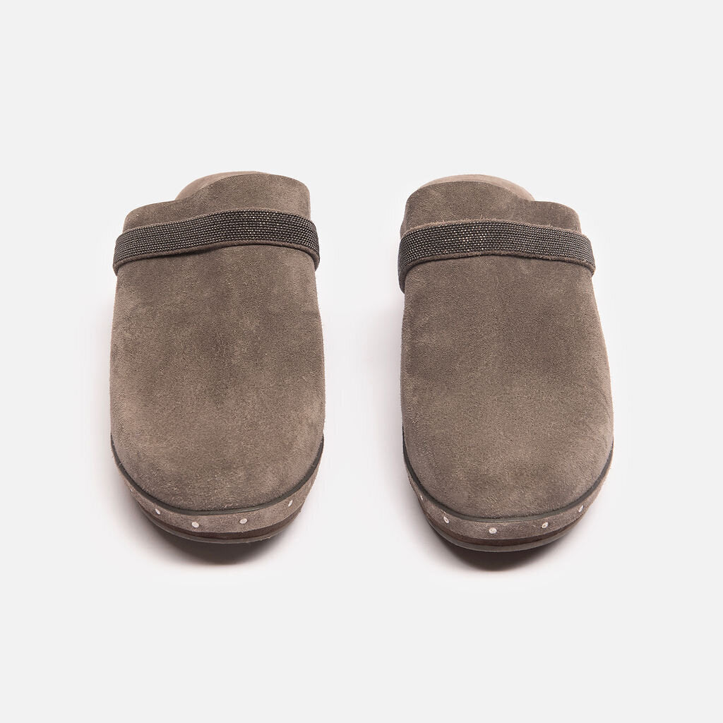 Brunello Grey Suede Clog