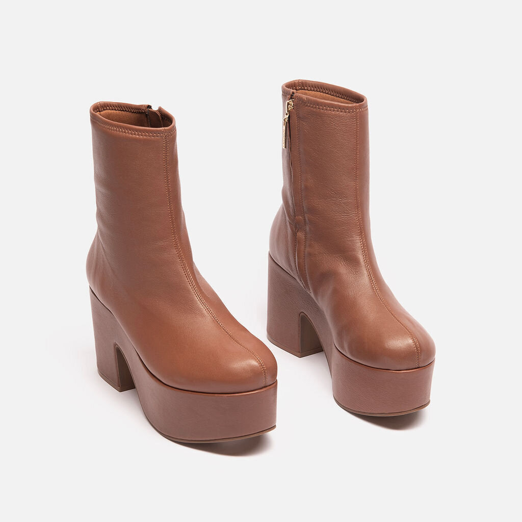 Larroude Brown Platform Boot