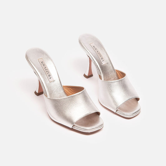 Aquazzura Silver Metallic Heel