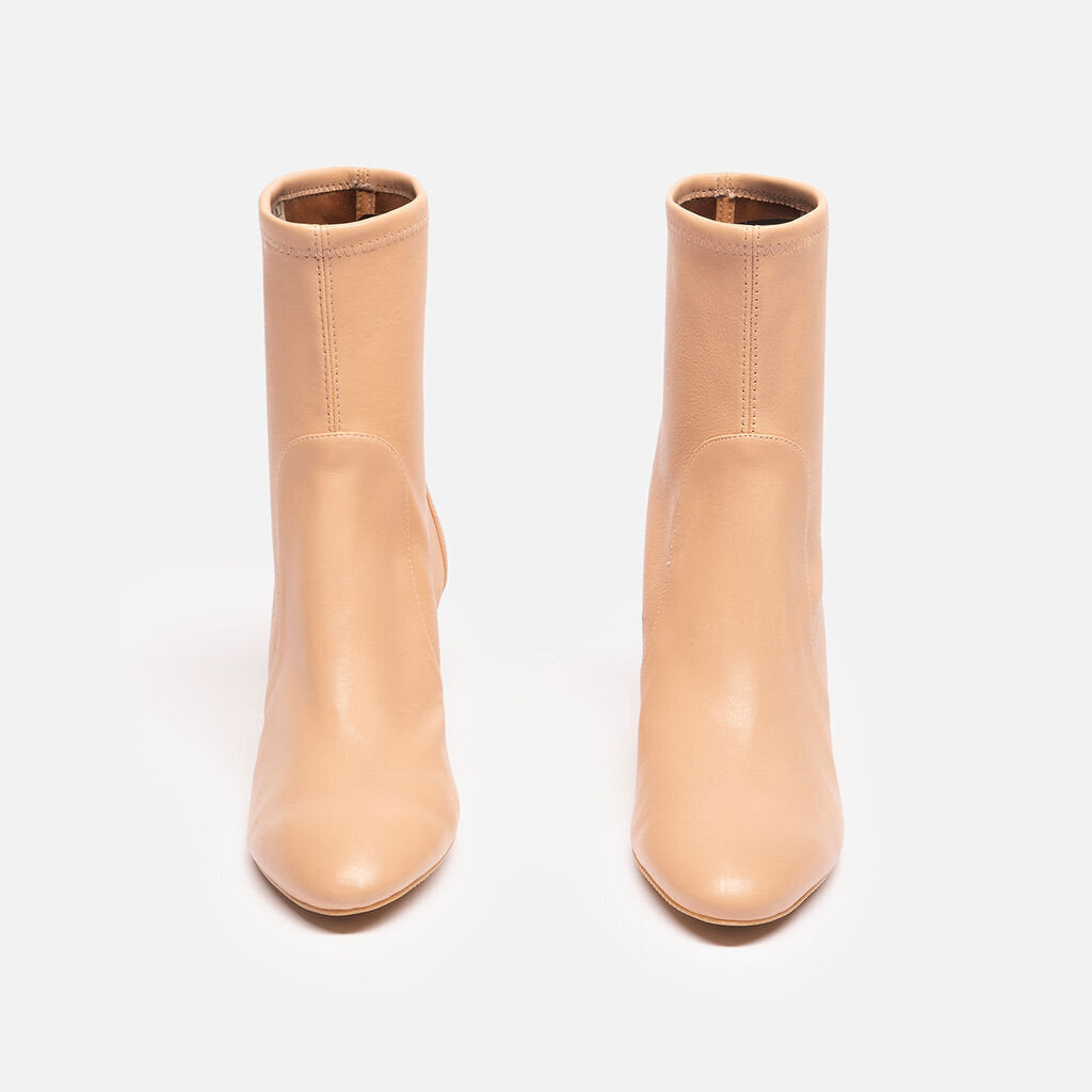Stuart Weitzman Nude Leather Ankle Boot