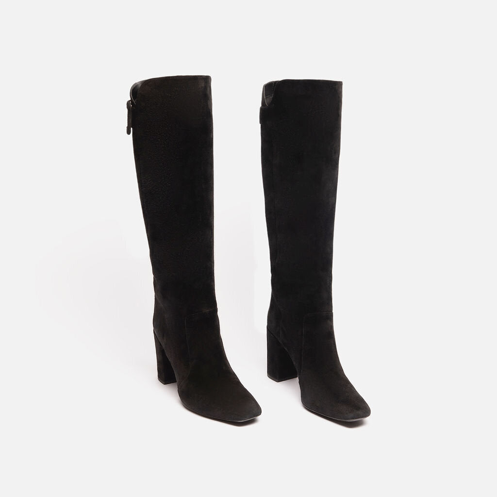 Roger Vivier Black Suede Tall Heeled Boot