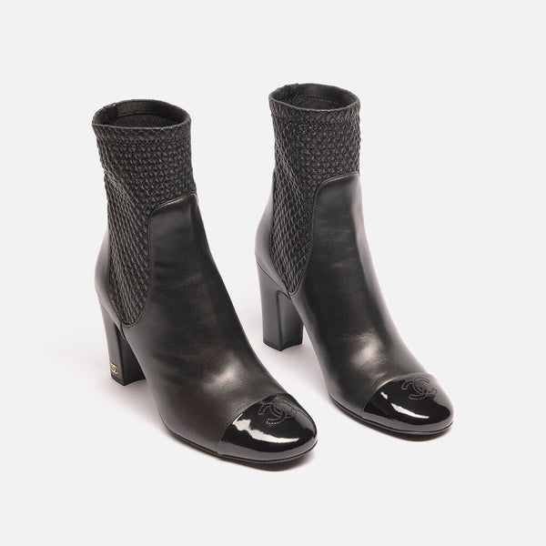 Chanel Black Short Boots