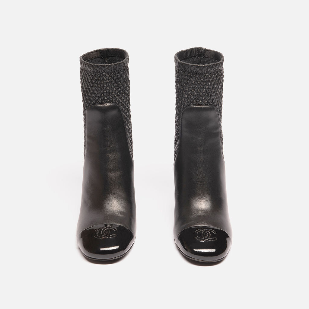 Chanel Black Short Boots