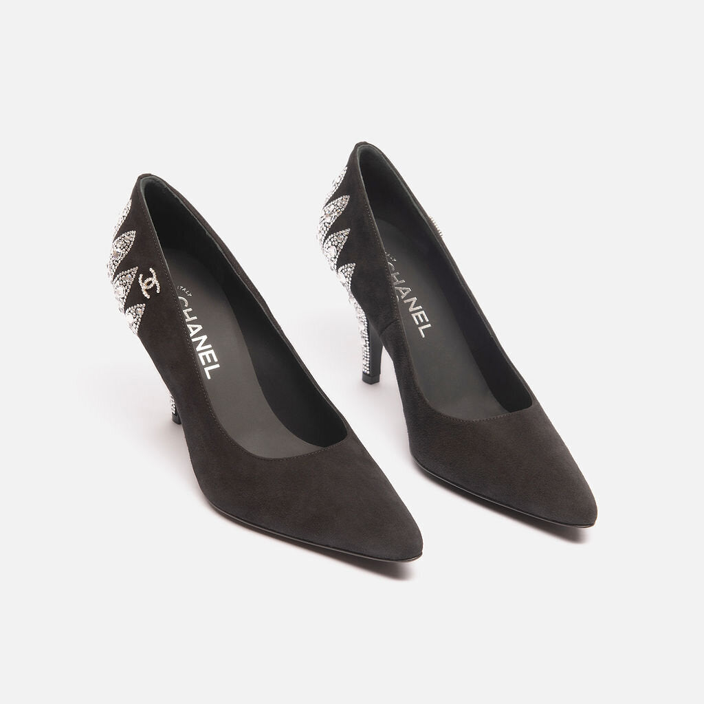 Chanel Black Crystal Pump