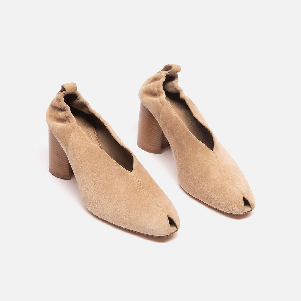 Co Beige Suede Heel