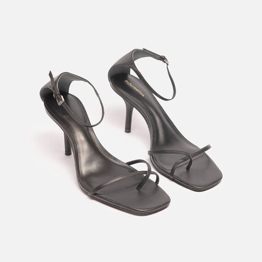 Reformation Black Heeled Sandal