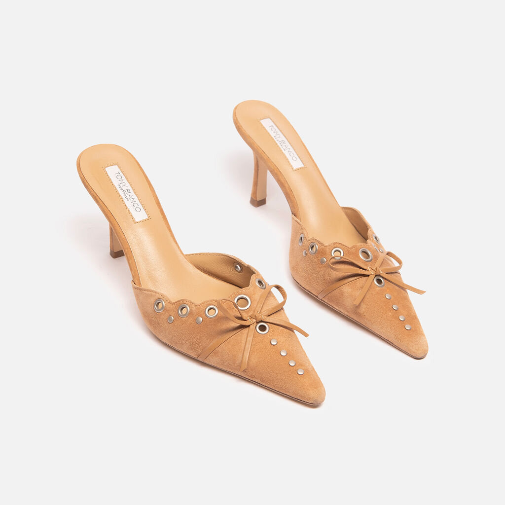 Tony Bianco Beige Suede Heel