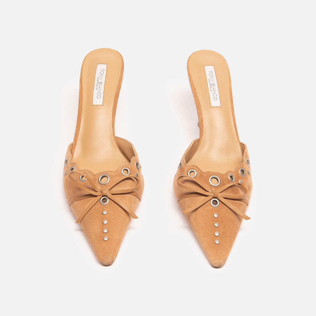Tony Bianco Beige Suede Heel