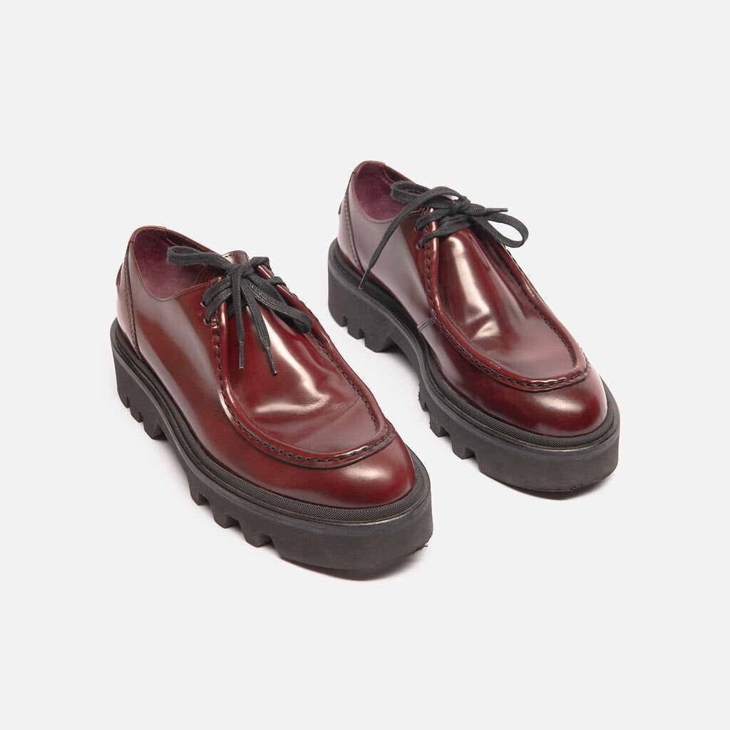 Dries Van Noten Red Patent Leather Oxfords