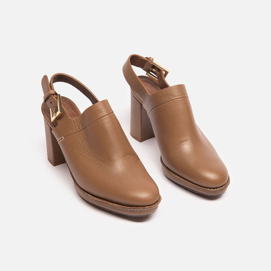 Max Mara Brown Clog Heels