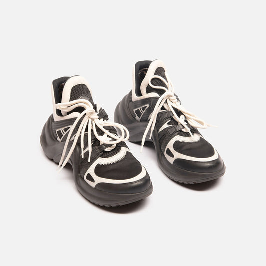 Louis Vuitton Black White Trim Chunky Sneaker