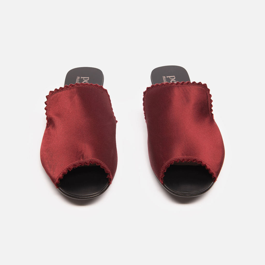 Pedro Garcia Red Satin Mules