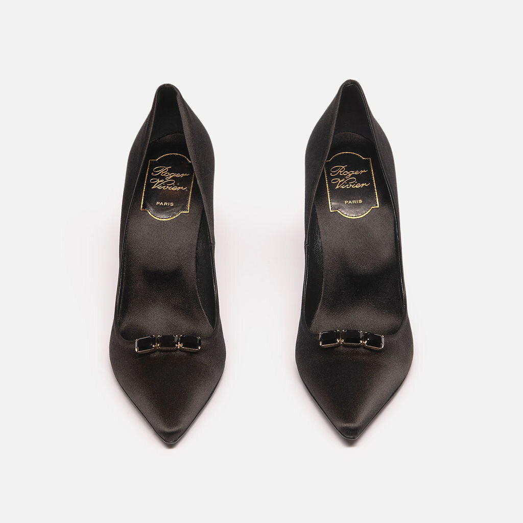 Roger Vivier Black Satin Heel