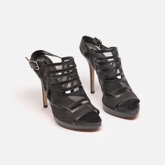 Christian Dior Black Mesh Caged Sandal