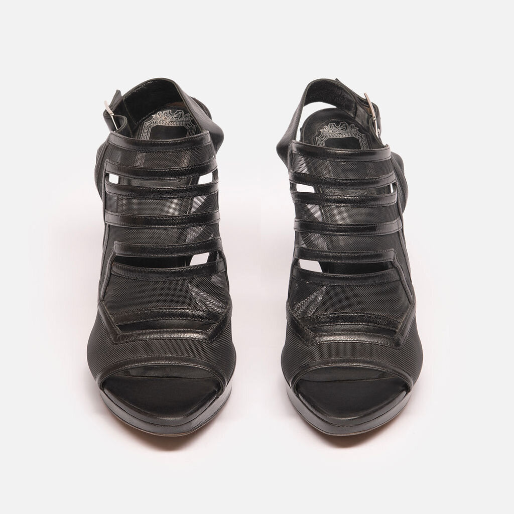 Christian Dior Black Mesh Caged Sandal