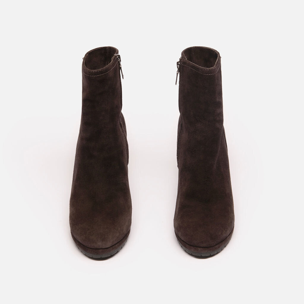 Prada Brown Suede Wedge Booties