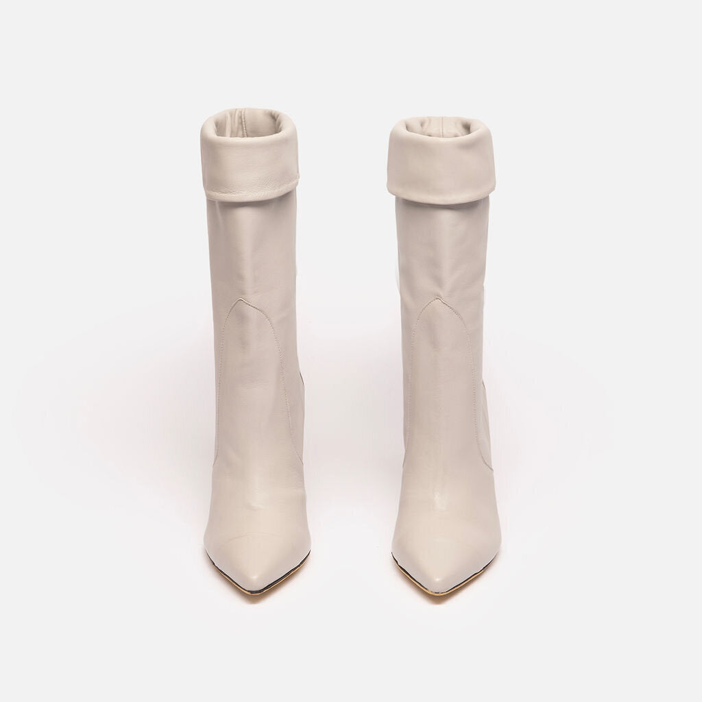 Iro Taupe Leather Heel Boot