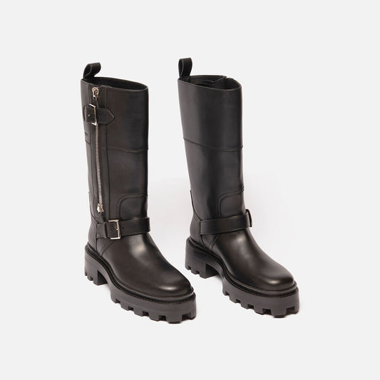 Hermes Nirvana Black Leather Boots