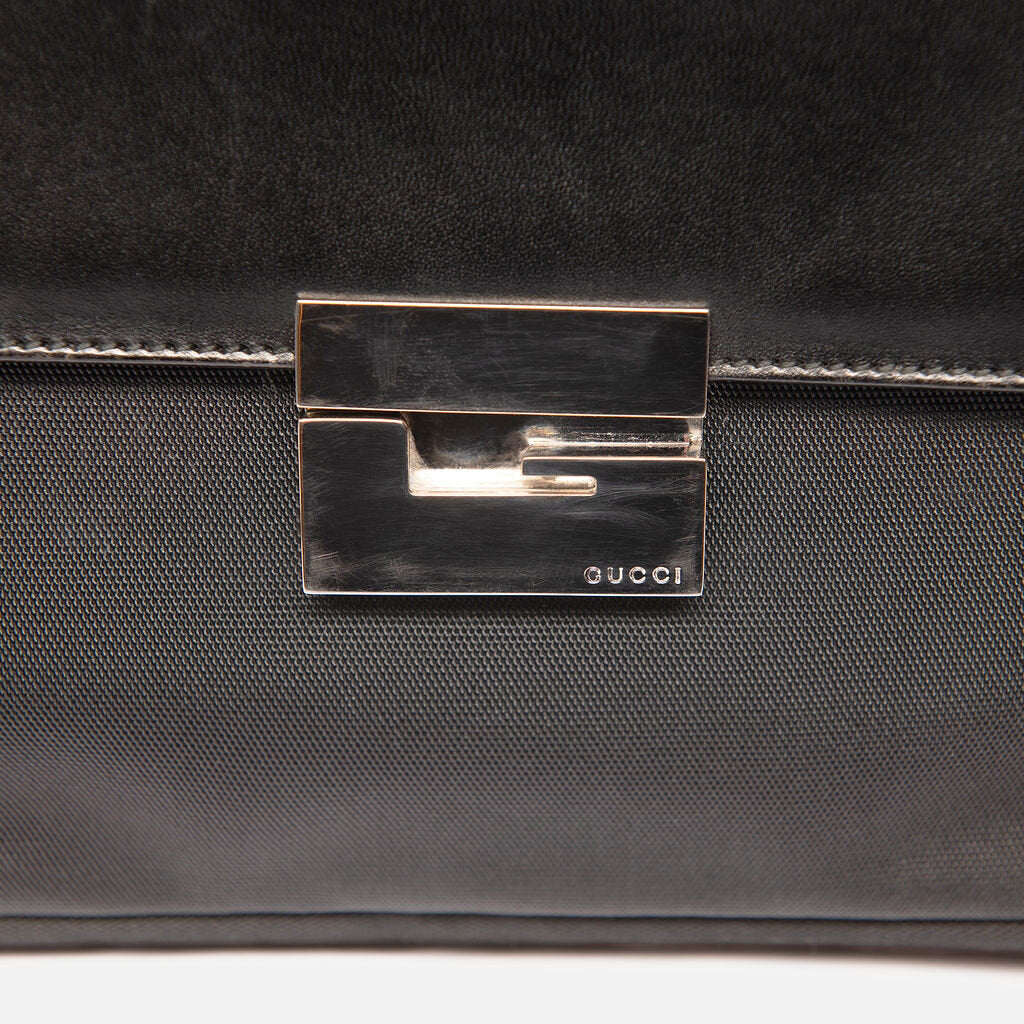 Gucci Black Canvas Shoulder Bag