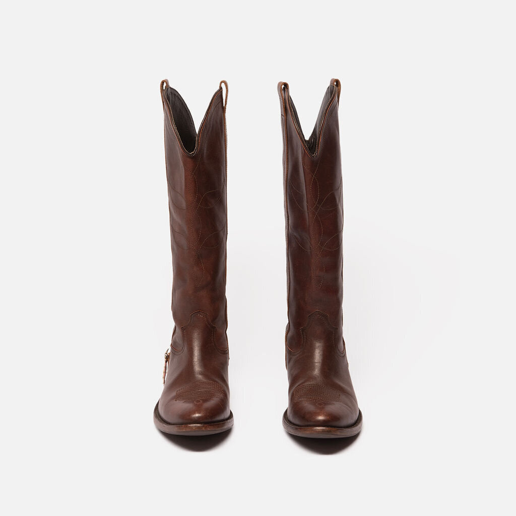 Golden Goose Brown Leather Cowboy Boots