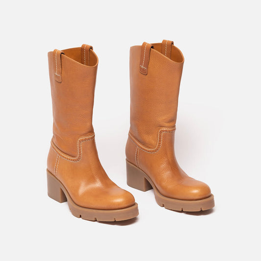 Chloe Brown Leather Tall Boots