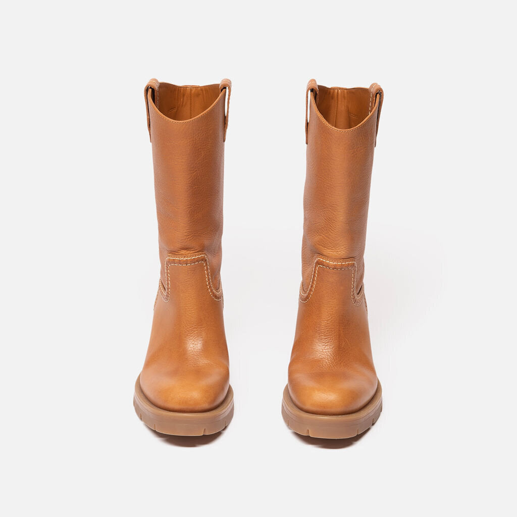 Chloe Brown Leather Tall Boots