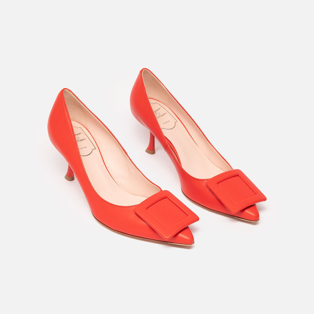 Roger Vivier Orange Leather Pump