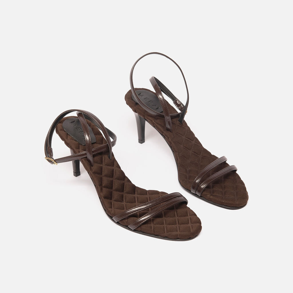 Aera Brown Ankle Strap Shoe