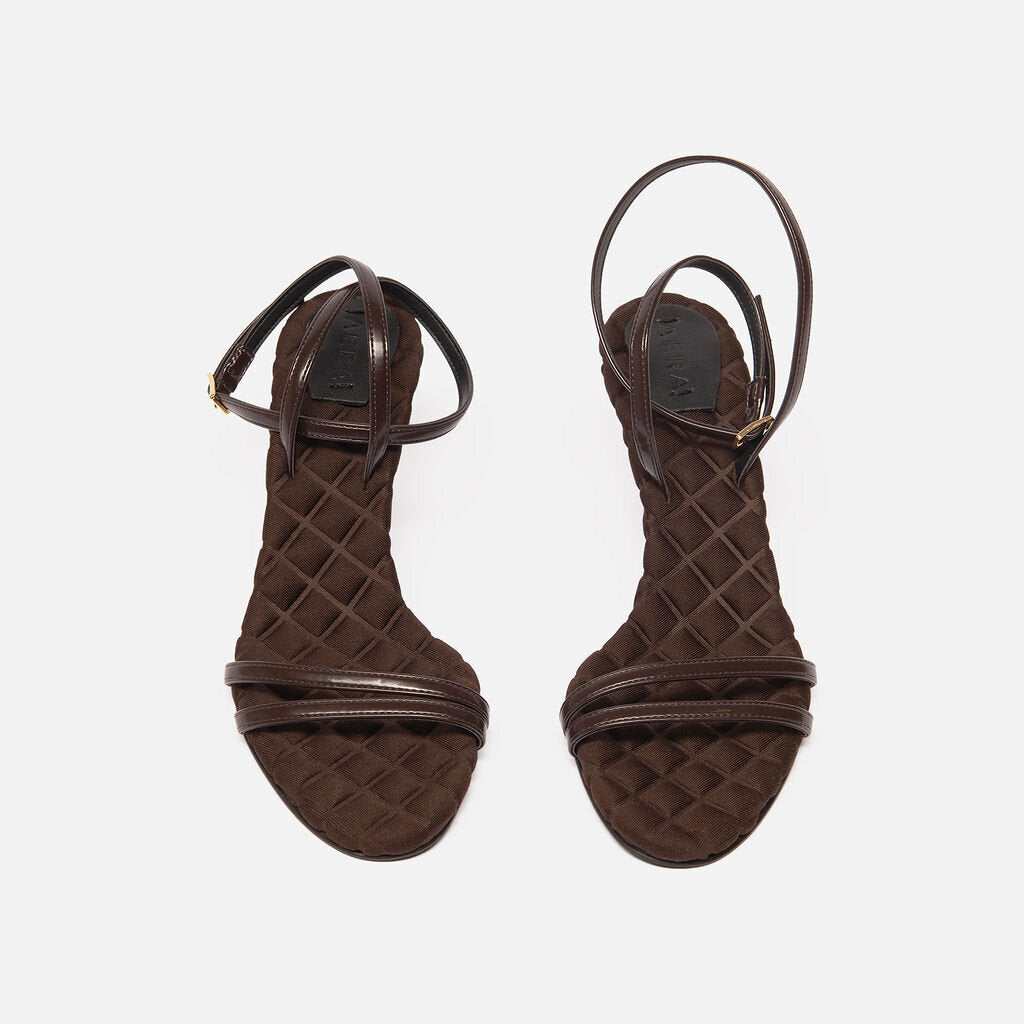 Aera Brown Ankle Strap Shoe