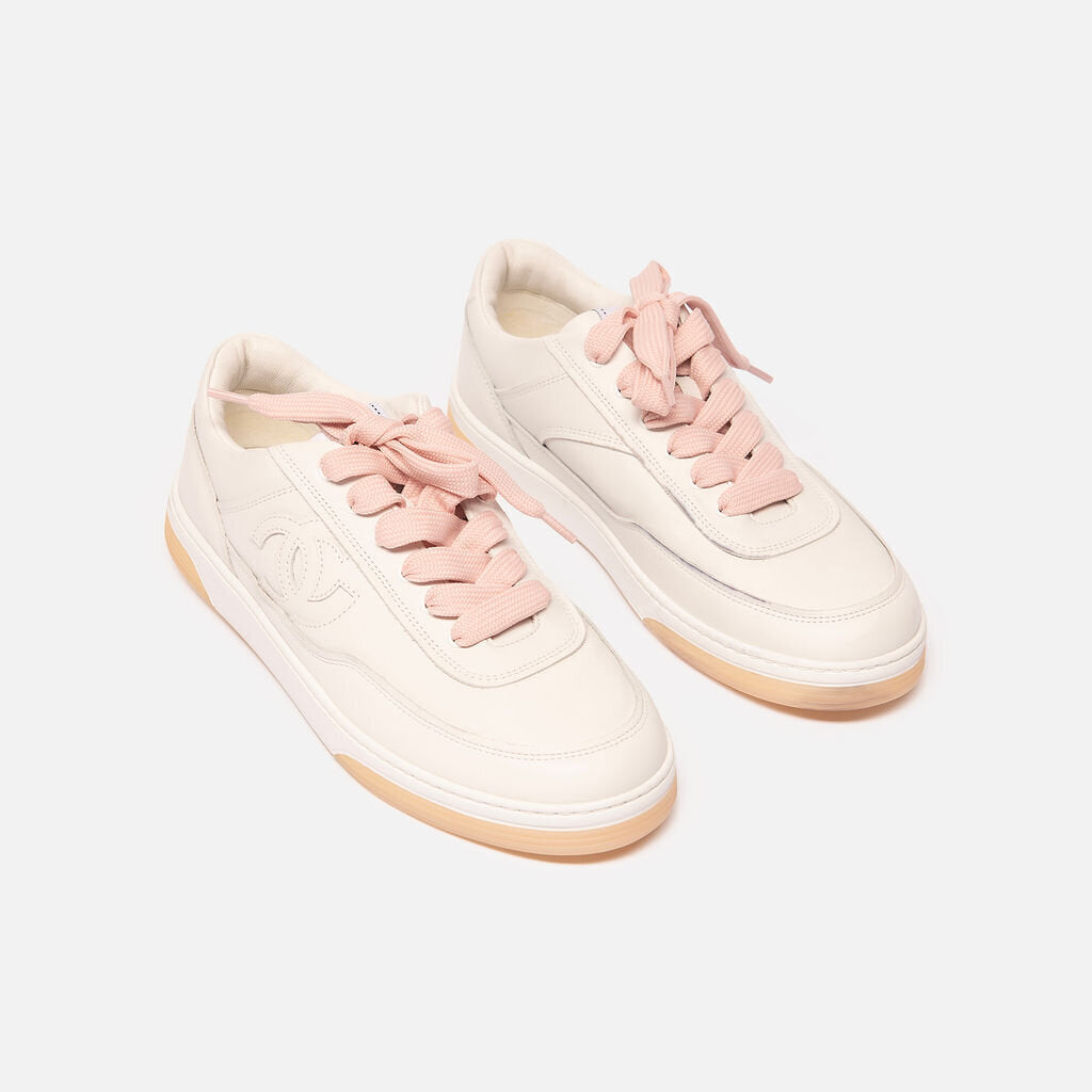Chanel White Leather Sneaker