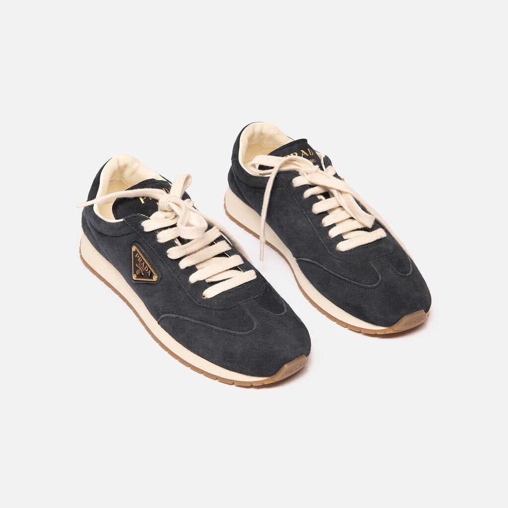 Prada Blue Suede Sneaker