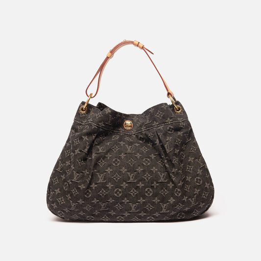 Louis Vuitton Mono Denim Daily PM Leather Shoulder Bag Noir