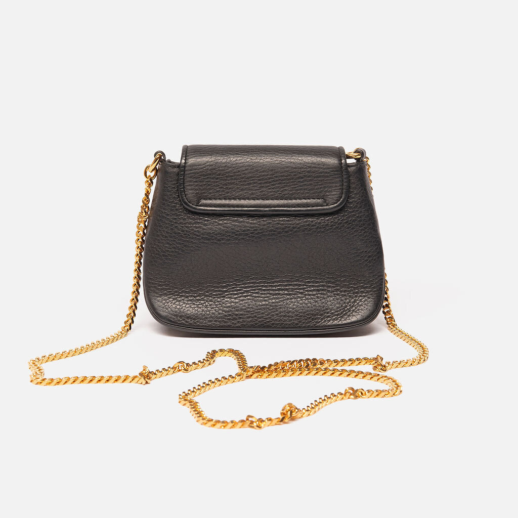 Gucci Black Leather GG Mini Chain Bag