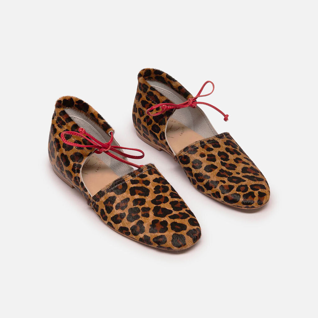 Bird of Flight Brown Leopard PonyHair Flat