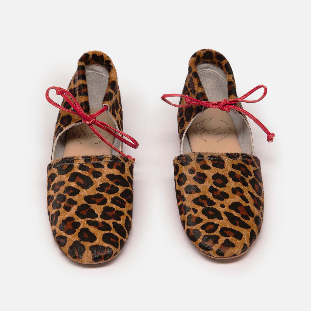 Bird of Flight Brown Leopard PonyHair Flat
