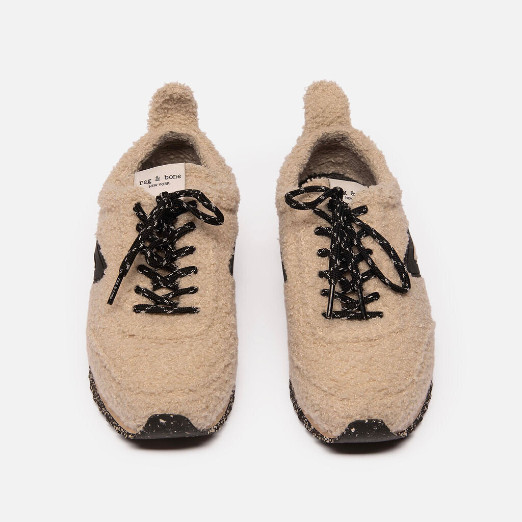 Rag & Bone Beige & Black Boucle Sneaker