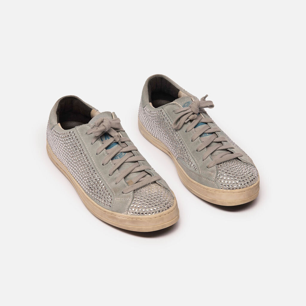 P448 Light Blue Rhinestone Sneaker