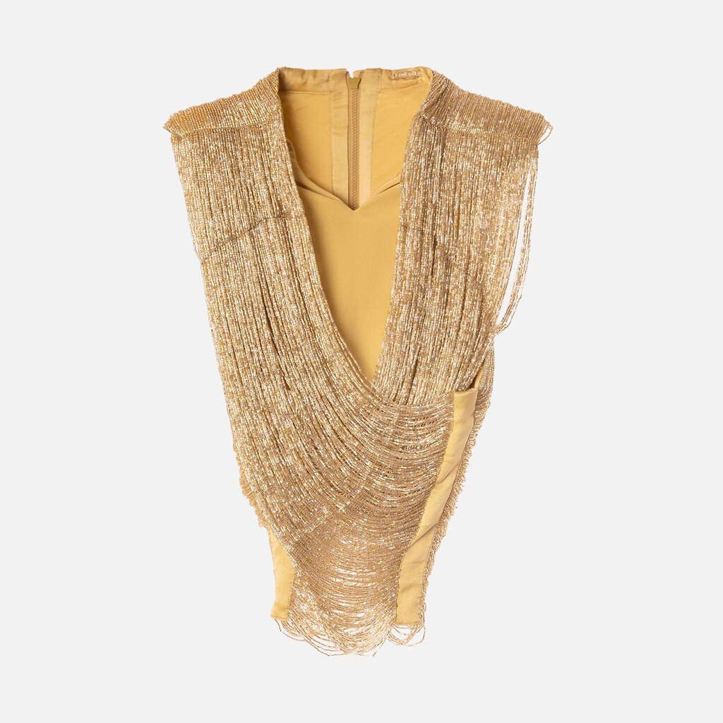 Cult Gaia Bronze Beaded Top (1195)