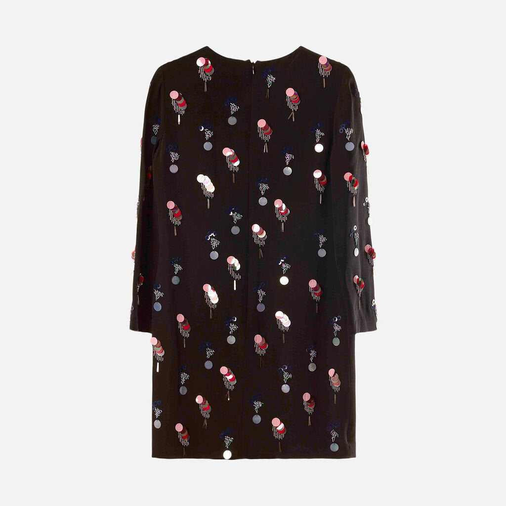 Cushnie et Ochs Black Silk Embellished Dress