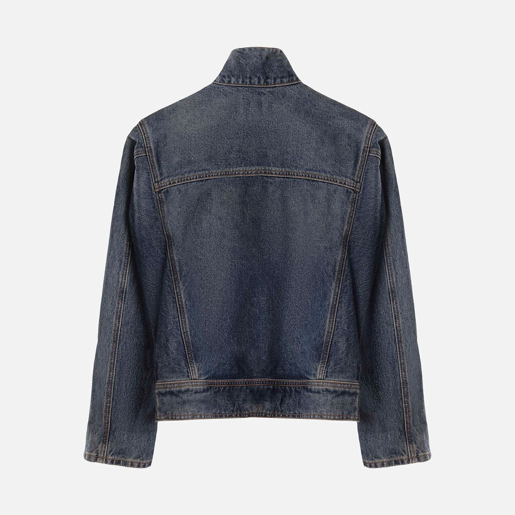 Nili Lotan Medium Wash Denim Jacket