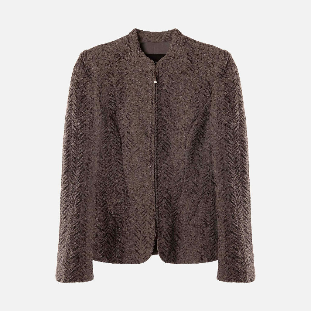 Giorgio Armani Grey Herringbone Jacket
