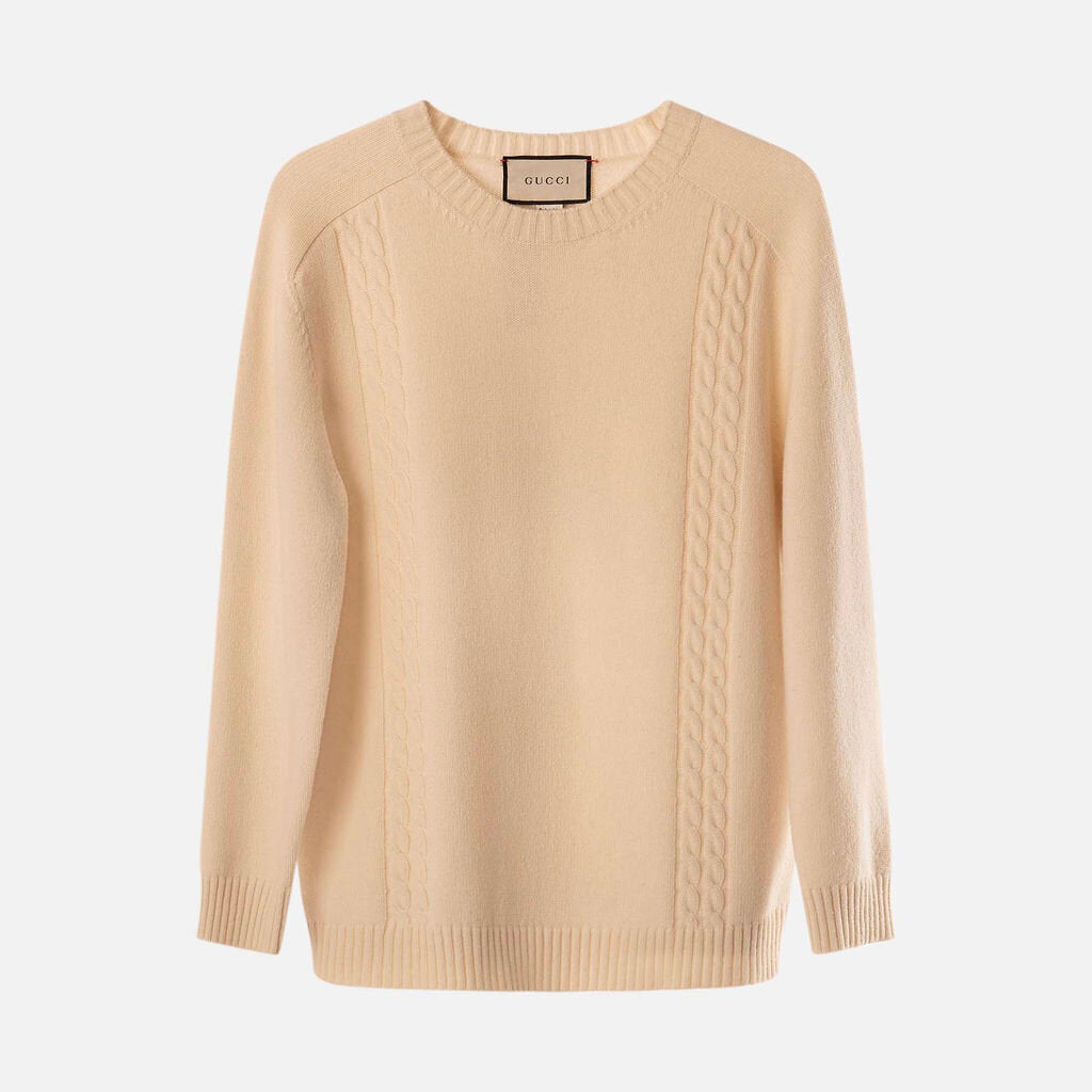 Gucci Cream Knit GG Sweater