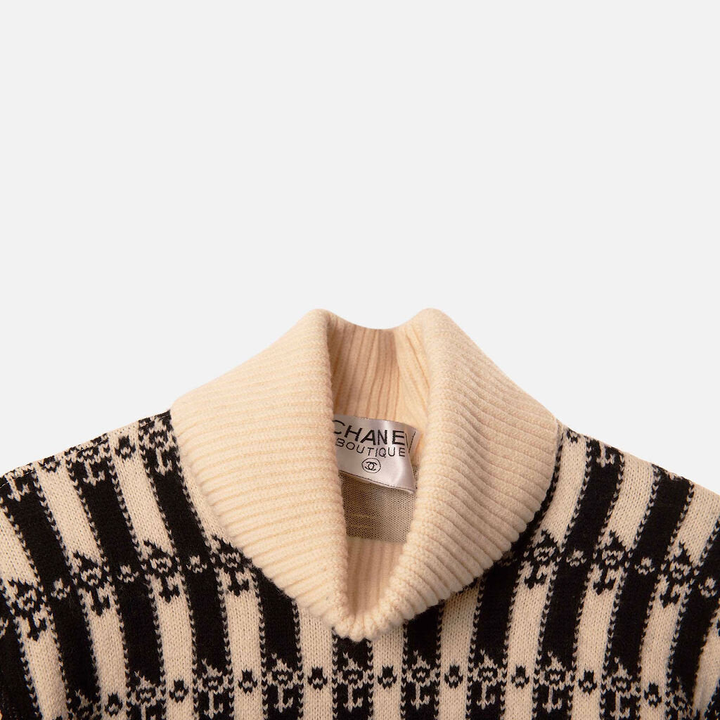 Chanel Wool Stripe Turtleneck