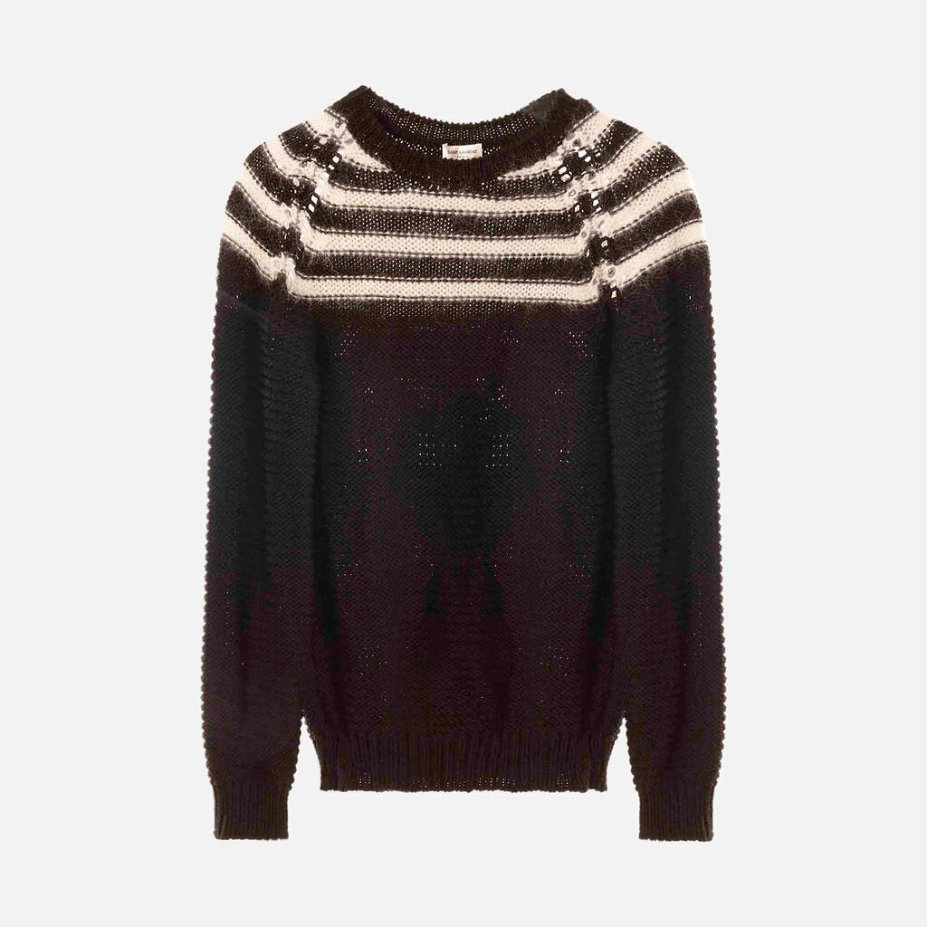 Saint Laurent Black Wool & Mohair Sweater