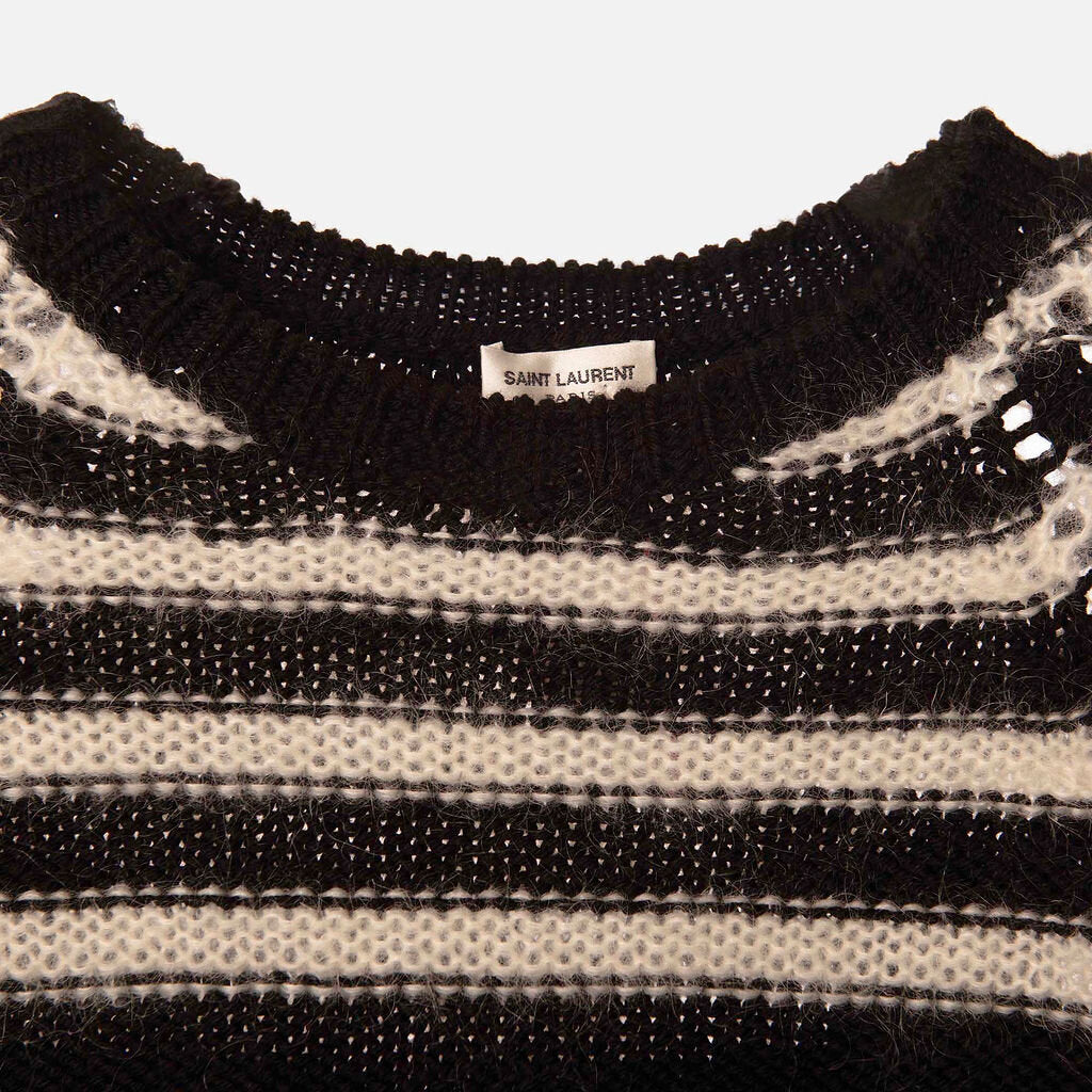 Saint Laurent Black Wool & Mohair Sweater