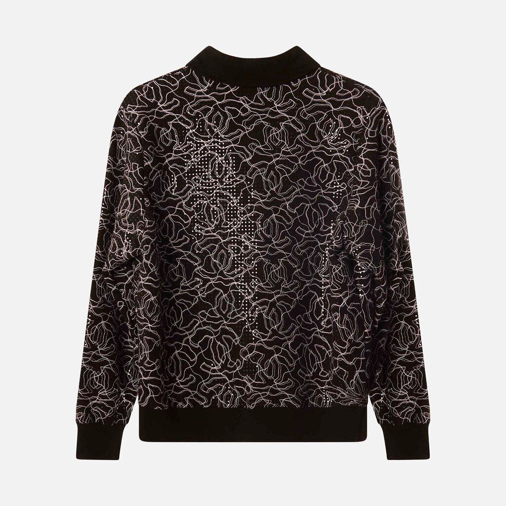 Chanel Black Sequin Camellia Sequin Sweatshirt