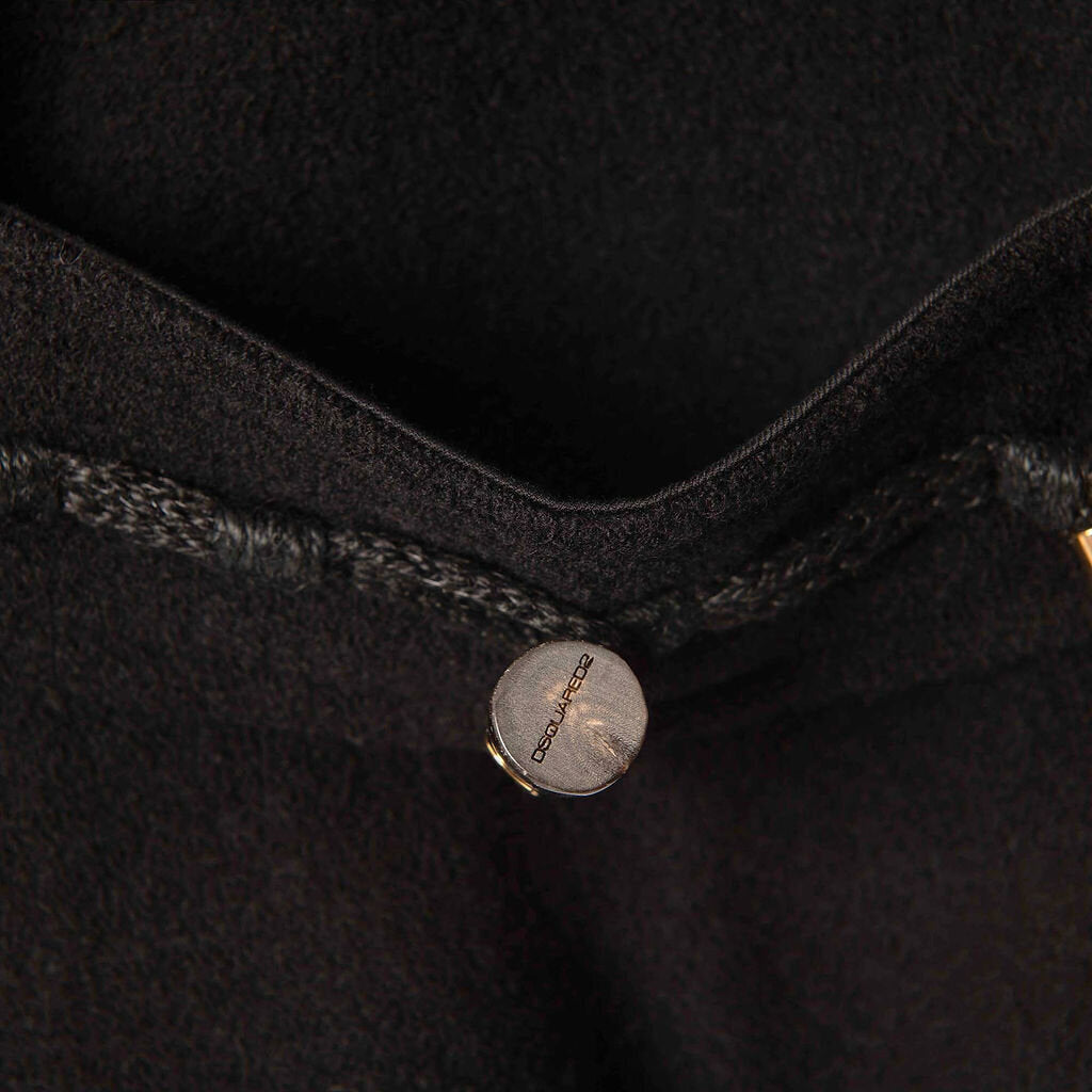 DSquared2 Black Wool Zip Up Jacket