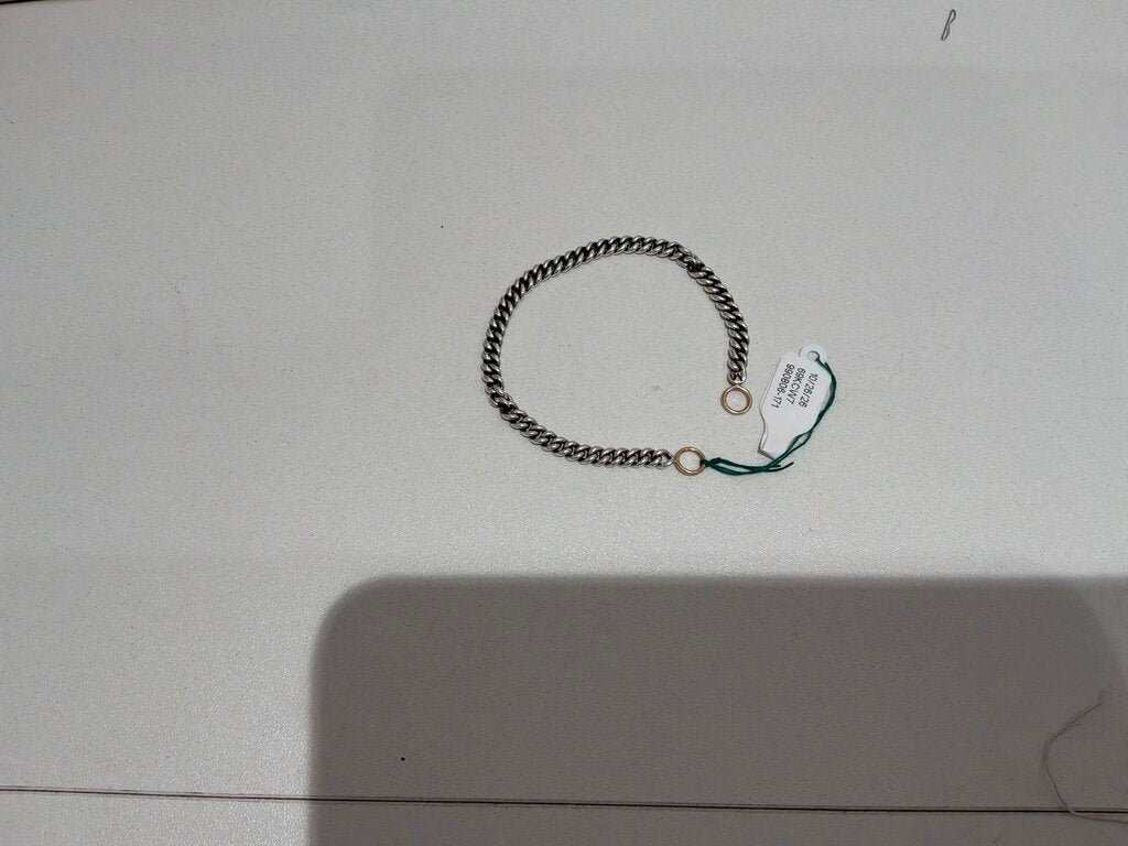 Sterling 14ky Heavy Curb Bracelet