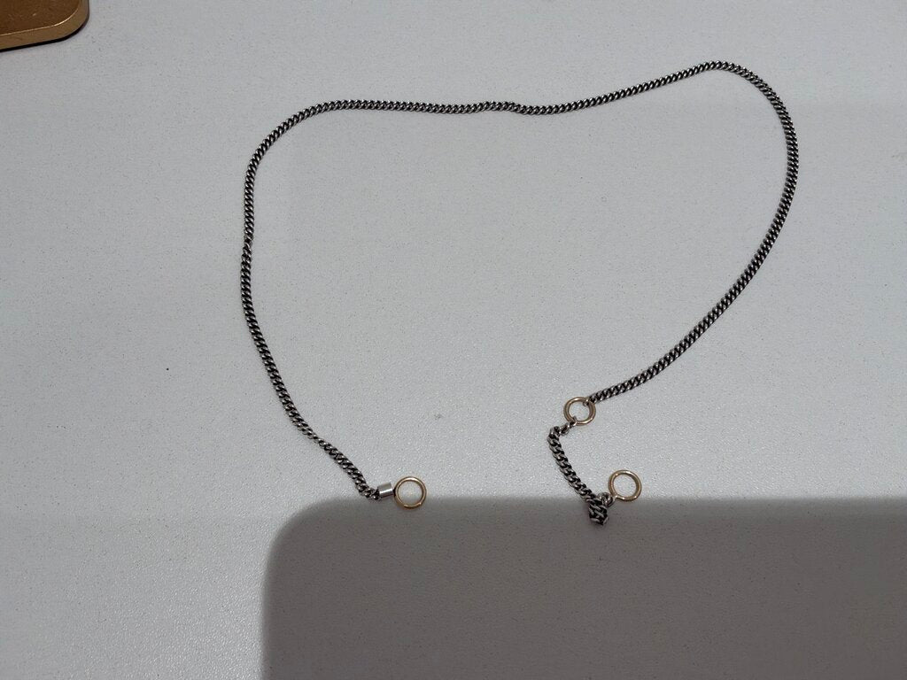Sterling 14ky “Not so Heavy” Curb Chain -17”